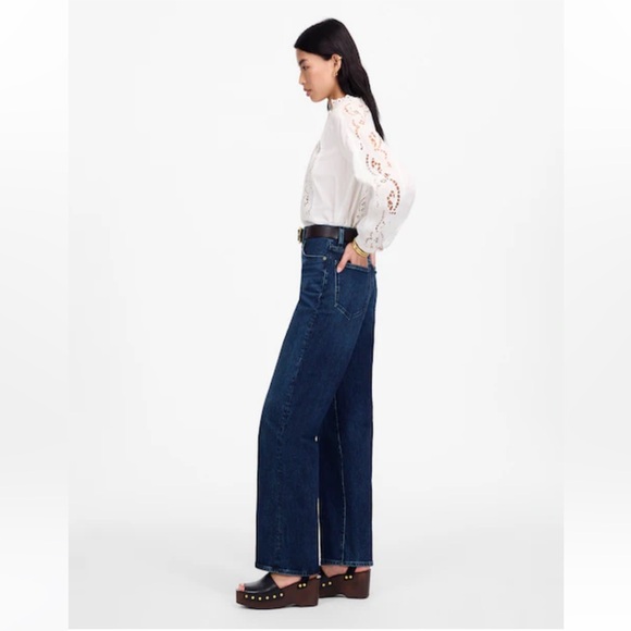 Madewell The Perfect Vintage Wide-Leg Jean Dark Blue Nighthawk Wash (Size 25) - Picture 3 of 14